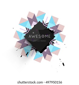 Geometric background Template for covers, flyers, banners, posters and placards, may be used for presentations and book covers, EPS10 vector illustration