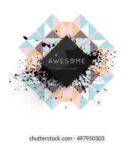 Geometric background Template for covers, flyers, banners, posters and placards, may be used for presentations and book covers, EPS10 vector illustration