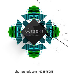 Geometric background Template for covers, flyers, banners, posters and placards, may be used for presentations and book covers, EPS10 vector illustration
