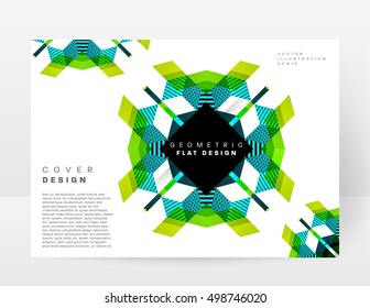 Geometric background Template for covers, flyers, banners, posters and placards, may be used for presentations and book covers, EPS10 vector illustration