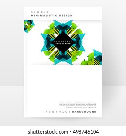 Geometric background Template for covers, flyers, banners, posters and placards, may be used for presentations and book covers, EPS10 vector illustration