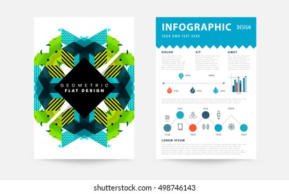 Geometric background Template for covers, flyers, banners, posters and placards, may be used for presentations and book covers, EPS10 vector illustration