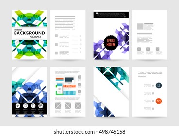 Geometrischer Hintergrund Vorlage für Cover, Flyer, Banner, Poster und Plakate, kann für Präsentationen und Buchumschläge, EPS10 Vektorgrafik, verwendet werden