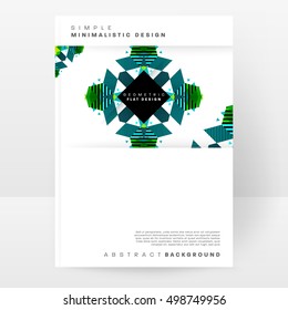 Geometric background Template for covers, flyers, banners, posters and placards, may be used for presentations and book covers, EPS10 vector illustration