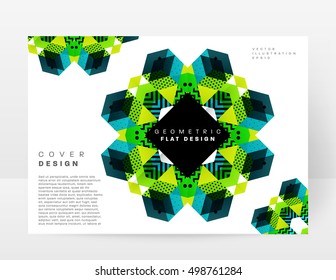 Geometric background Template for covers, flyers, banners, posters and placards, may be used for presentations and book covers, EPS10 vector illustration
