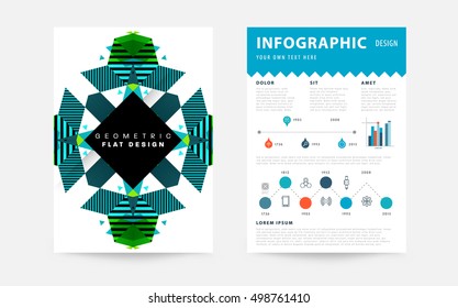 Geometric background Template for covers, flyers, banners, posters and placards, may be used for presentations and book covers, EPS10 vector illustration