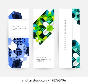 Plantilla de fondo geométrico para cubiertas, volantes, pancartas, carteles y carteles, puede utilizarse para presentaciones y portadas de libros, ilustración vectorial EPS10