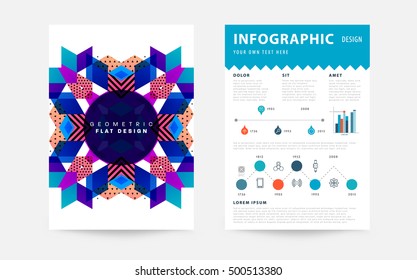 Geometric background Template for covers, flyers, banners, posters and placards, may be used for presentations and book covers, EPS10 vector illustration