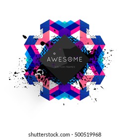 Geometric background Template for covers, flyers, banners, posters and placards, may be used for presentations and book covers, EPS10 vector illustration
