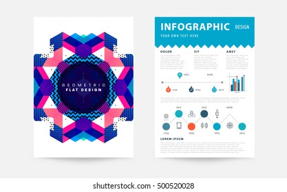 Geometric background Template for covers, flyers, banners, posters and placards, may be used for presentations and book covers, EPS10 vector illustration