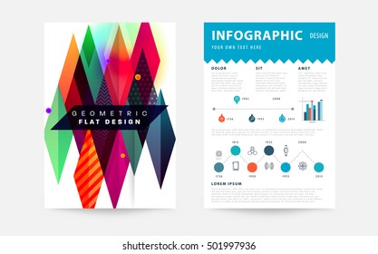 Geometric background Template for covers, flyers, banners, posters and placards, may be used for presentations and book covers, EPS10 vector illustration
