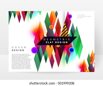 Geometric background Template for covers, flyers, banners, posters and placards, may be used for presentations and book covers, EPS10 vector illustration