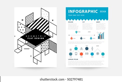 Geometric background Template for covers, flyers, banners, posters and placards, may be used for presentations and book covers, EPS10 vector illustration
