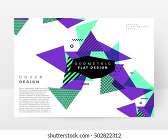 Plantilla de fondo geométrico para cubiertas, volantes, pancartas, carteles y carteles, puede utilizarse para presentaciones y portadas de libros, ilustración vectorial EPS10
