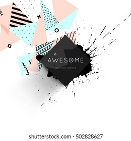 Plantilla de fondo geométrico para cubiertas, volantes, pancartas, carteles y carteles, puede utilizarse para presentaciones y portadas de libros, ilustración vectorial EPS10