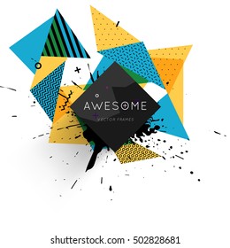 Plantilla de fondo geométrico para cubiertas, volantes, pancartas, carteles y carteles, puede utilizarse para presentaciones y portadas de libros, ilustración vectorial EPS10