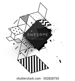 Geometric background Template for covers, flyers, banners, posters and placards, may be used for presentations and book covers, EPS10 vector illustration