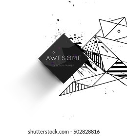 La plantilla de fondo geométrico para cubiertas, volantes, pancartas, carteles y carteles puede utilizarse para presentaciones y portadas de libros, ilustración vectorial EPS10