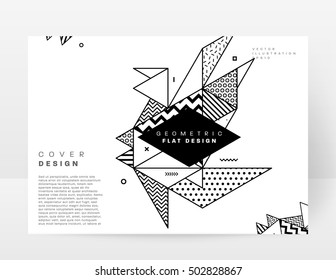Geometric background Template for covers, flyers, banners, posters and placards, may be used for presentations and book covers, EPS10 vector illustration