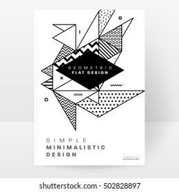 Geometric background Template for covers, flyers, banners, posters and placards, may be used for presentations and book covers, EPS10 vector illustration