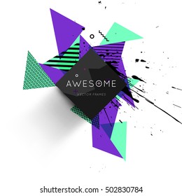 Geometric background Template for covers, flyers, banners, posters and placards, may be used for presentations and book covers, EPS10 vector illustration