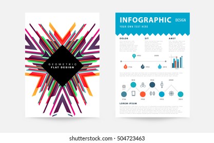 Geometric background Template for covers, flyers, banners, posters and placards, may be used for presentations and book covers, EPS10 vector illustration