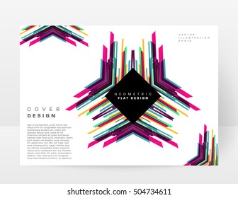 Geometric background Template for covers, flyers, banners, posters and placards, may be used for presentations and book covers, EPS10 vector illustration