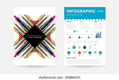 Geometric background Template for covers, flyers, banners, posters and placards, may be used for presentations and book covers, EPS10 vector illustration