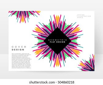 Geometric background Template for covers, flyers, banners, posters and placards, may be used for presentations and book covers, EPS10 vector illustration