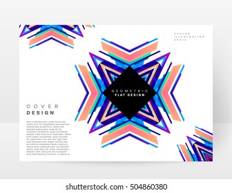 Geometric background Template for covers, flyers, banners, posters and placards, may be used for presentations and book covers, EPS10 vector illustration