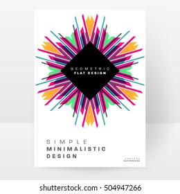 Geometric background Template for covers, flyers, banners, posters and placards, may be used for presentations and book covers, EPS10 vector illustration