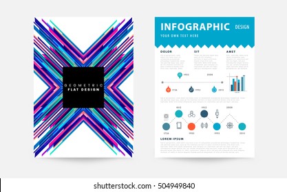 Geometric background Template for covers, flyers, banners, posters and placards, may be used for presentations and book covers, EPS10 vector illustration