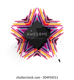 Geometric background Template for covers, flyers, banners, posters and placards, may be used for presentations and book covers, EPS10 vector illustration