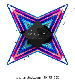 Geometric background Template for covers, flyers, banners, posters and placards, may be used for presentations and book covers, EPS10 vector illustration