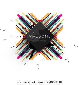 Plantilla de fondo geométrico para cubiertas, volantes, pancartas, carteles y carteles, puede utilizarse para presentaciones y portadas de libros, ilustración vectorial EPS10