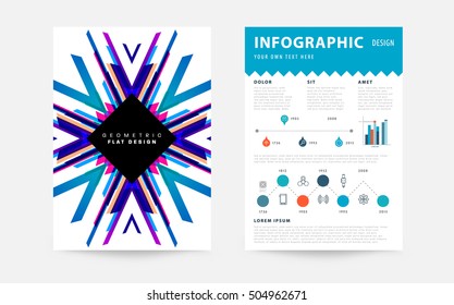 Geometric background Template for covers, flyers, banners, posters and placards, may be used for presentations and book covers, EPS10 vector illustration
