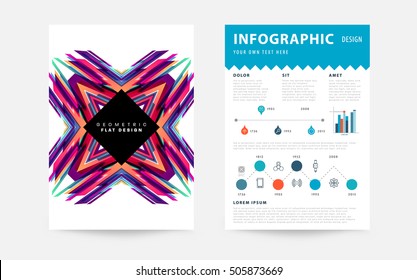 Geometric background Template for covers, flyers, banners, posters and placards, may be used for presentations and book covers, EPS10 vector illustration