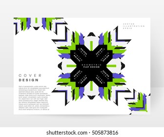 Geometric background Template for covers, flyers, banners, posters and placards, may be used for presentations and book covers, EPS10 vector illustration