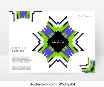 Geometric background Template for covers, flyers, banners, posters and placards, may be used for presentations and book covers, EPS10 vector illustration
