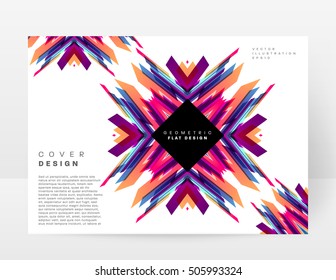 Geometric background Template for covers, flyers, banners, posters and placards, may be used for presentations and book covers, EPS10 vector illustration