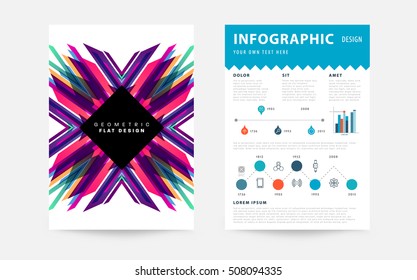 Geometric background Template for covers, flyers, banners, posters and placards, may be used for presentations and book covers, EPS10 vector illustration