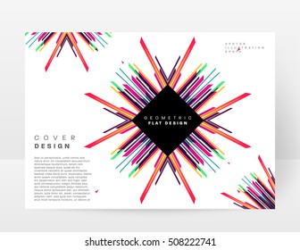 Geometric background Template for covers, flyers, banners, posters and placards, may be used for presentations and book covers, EPS10 vector illustration