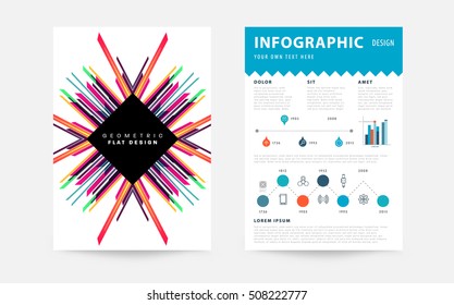 Geometric background Template for covers, flyers, banners, posters and placards, may be used for presentations and book covers, EPS10 vector illustration