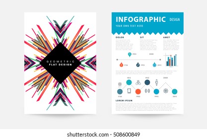 Plantilla de fondo geométrico para cubiertas, volantes, pancartas, carteles y carteles, puede utilizarse para presentaciones y portadas de libros, ilustración vectorial EPS10