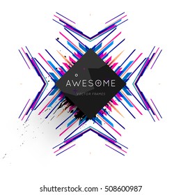 Geometric background Template for covers, flyers, banners, posters and placards, may be used for presentations and book covers, EPS10 vector illustration