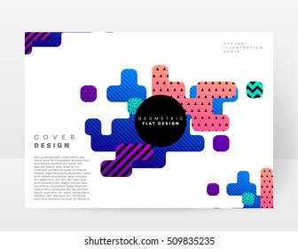Geometric background Template for covers, flyers, banners, posters and placards, may be used for presentations and book covers, EPS10 vector illustration