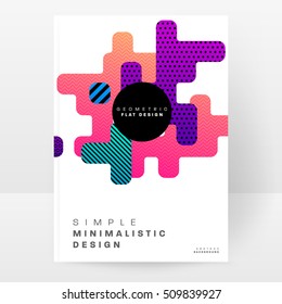 Geometrischer Hintergrund Vorlage für Cover, Flyer, Banner, Poster und Plakate, kann für Präsentationen und Buchumschläge, EPS10 Vektorgrafik, verwendet werden