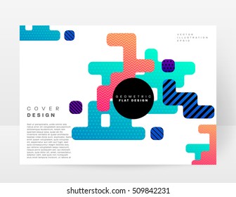 Geometrischer Hintergrund Vorlage für Cover, Flyer, Banner, Poster und Plakate, kann für Präsentationen und Buchumschläge, EPS10 Vektorgrafik, verwendet werden