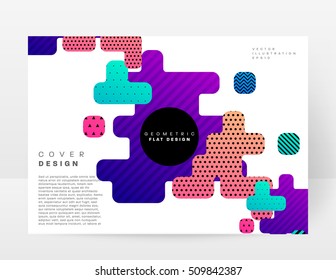 Geometric background Template for covers, flyers, banners, posters and placards, may be used for presentations and book covers, EPS10 vector illustration