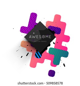 Geometric background Template for covers, flyers, banners, posters and placards, may be used for presentations and book covers, EPS10 vector illustration